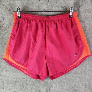 Womens Nike Running Shorts Dri Fit Tempo Dry Core 3" Pink Orange Lined Size M